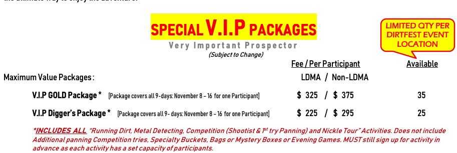 Oconee VIP Gold Package - October 1 - 9, 2025